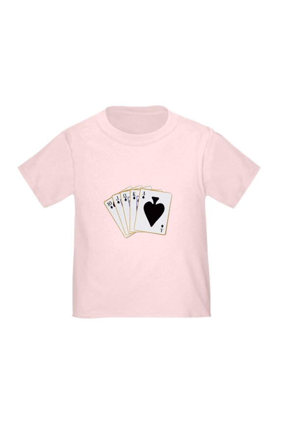 - Ace Spades Flush T Shirt - Cute Toddler T-Shirt, 100% Cotton