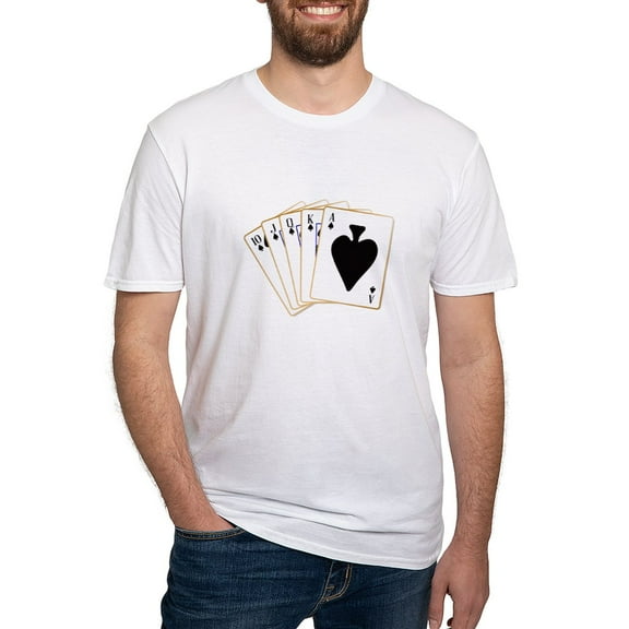 CafePress - Ace Spades Flush T Shirt - Fitted T-Shirt, Vintage Fit Soft Cotton Tee