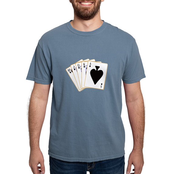 CafePress - Ace Spades Flush T Shirt - Mens Comfort Colors Shirt