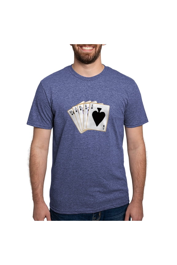 - Ace Spades Flush T Shirt - Mens Tri-blend T-Shirt