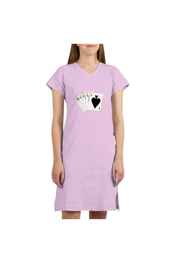 - Ace Spades Flush T Shirt - Women's Nightshirt