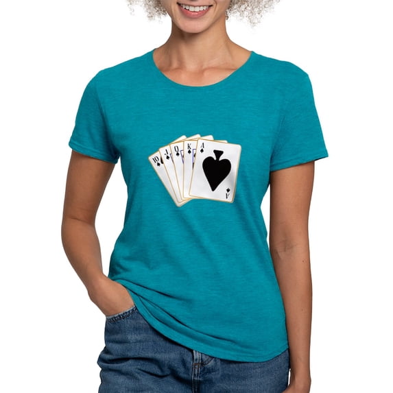 CafePress - Ace Spades Flush T Shirt - Womens Tri-blend T-Shirt