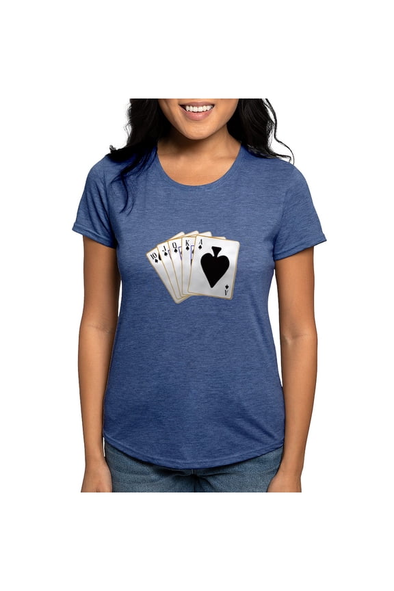 - Ace Spades Flush T Shirt - Womens Tri-blend T-Shirt