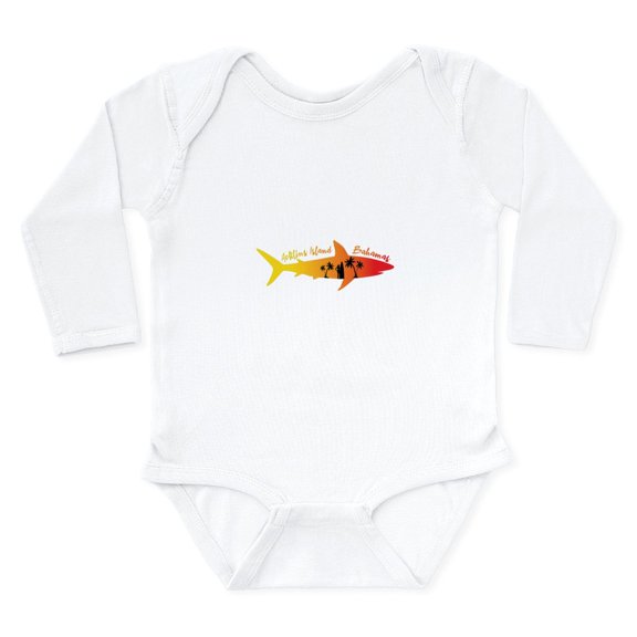 CafePress - Ackins Island Bahamas Body Suit - Long Sleeve Cotton Baby Bodysuit