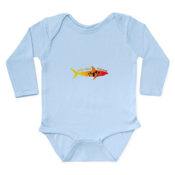 CafePress - Ackins Island Bahamas Body Suit - Long Sleeve Cotton Baby Bodysuit