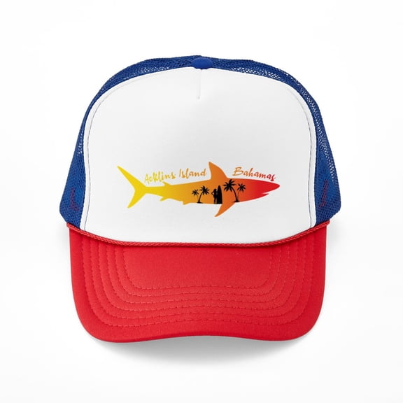 CafePress - Ackins Island Bahamas - Adjustable Unisex Printed Trucker Hat with Mesh Back