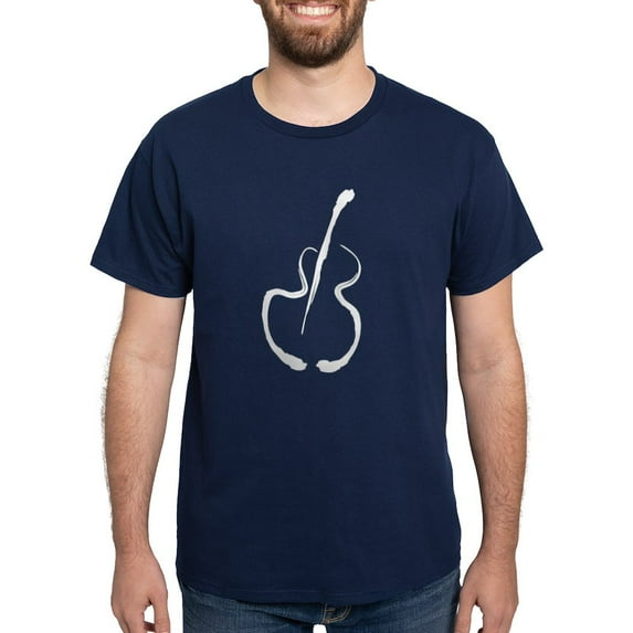 CafePress - Acoustic Double Bass Dark T Shirt - Men's Classic Graphic Cotton T-Shirt