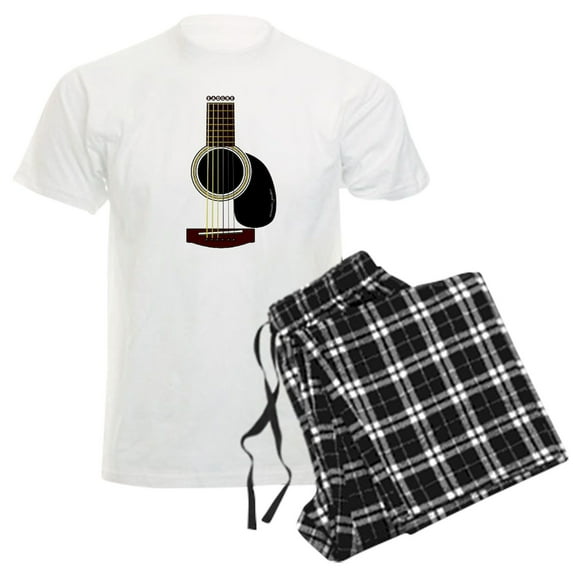 CafePress - Acoustic Guitar Men's Light Pajamas - Men's Light Loose Fit Cotton Pajama Set