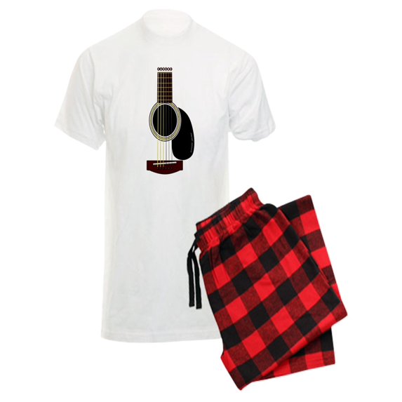 CafePress - Acoustic Guitar - Men's Light Pajamas