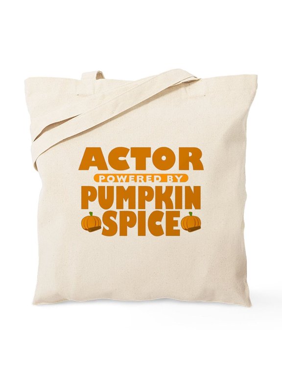 - Actor Powered By Pumpkin Spice Tote Bag - Unisex Canvas Tote Bag, Beige, 1-Piece