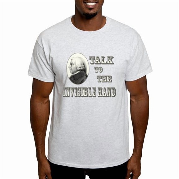 CafePress - Adam Smith Invisible Hand Light T Shirt - Men's Classic Cotton T-Shirts