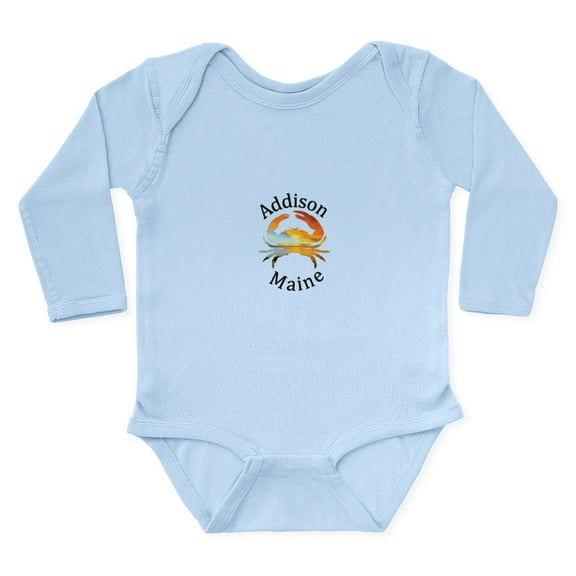 CafePress - Addison Maine Body Suit - Long Sleeve Cotton Baby Bodysuit