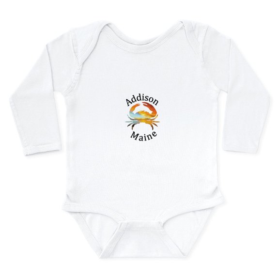 CafePress - Addison Maine Body Suit - Long Sleeve Cotton Baby Bodysuit
