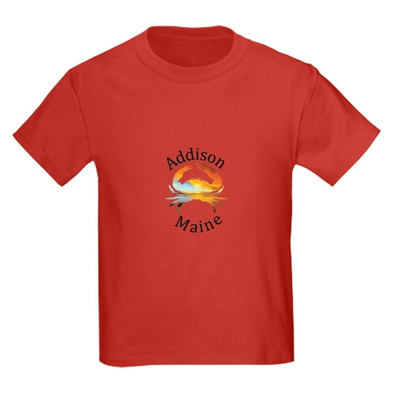 CafePress - Addison Maine T Shirt - Dark T-Shirt Kids XS-XL