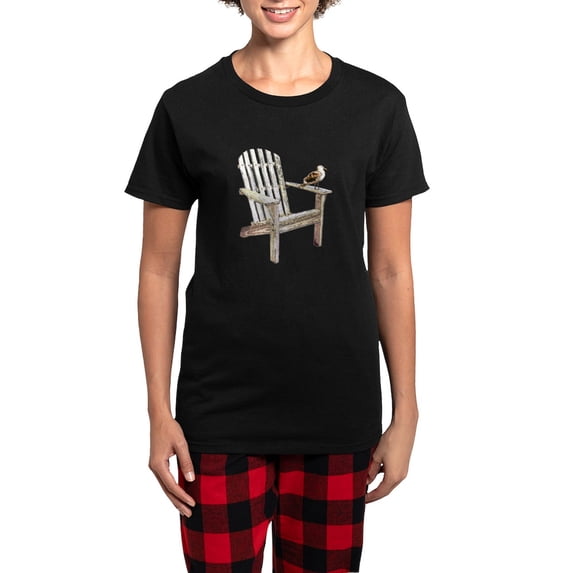 CafePress - Adirondack Chair Women's Dark Pajamas - Women's Short Sleeve Print T-Shirt and Pants Dark Cotton Pajama Set