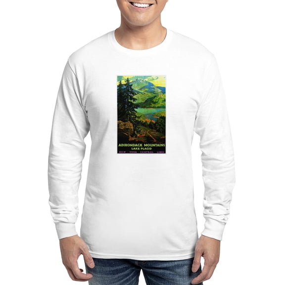 CafePress - Adirondack Mountains Lake Placid N.Y. Long Sleeve - Unisex Cotton Long Sleeve T-Shirt