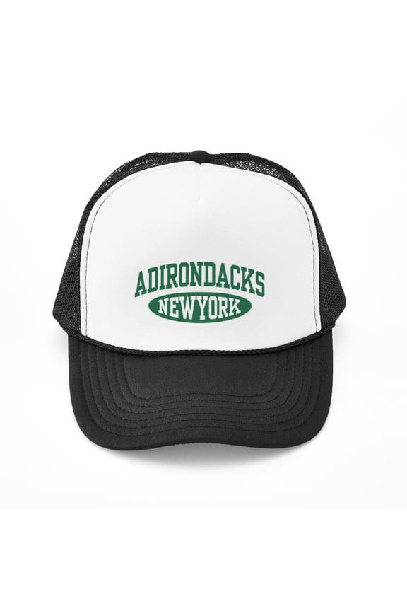 - Adirondacks NY - Adjustable Unisex Printed Trucker Hat with Mesh Back