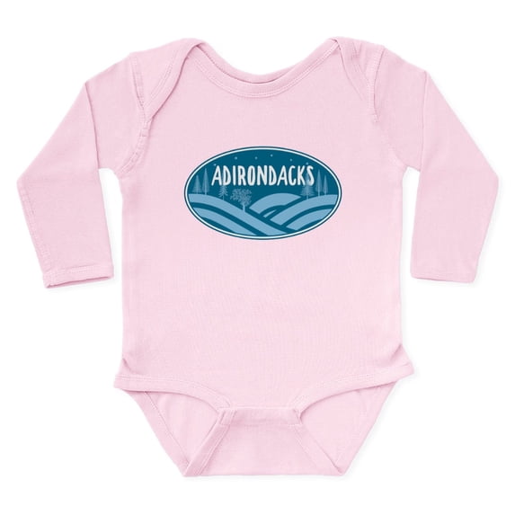CafePress - Adirondacks New York Outdoors Body Suit - Long Sleeve Cotton Baby Bodysuit