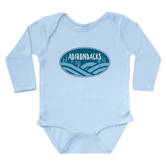 CafePress - Adirondacks New York Outdoors Body Suit - Long Sleeve Cotton Baby Bodysuit
