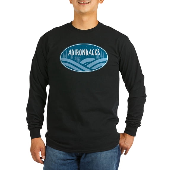 CafePress - Adirondacks New York Outdoors Long Sleeve T Shirt - Long Sleeve Dark T-Shirt