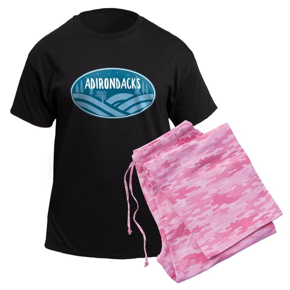 CafePress - Adirondacks New York Outdoors Pajamas - Men's Dark Loose Fit Cotton Pajama Set