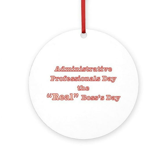 CafePress - Admin. Professionals Day -  Round Wood Ornament 4"