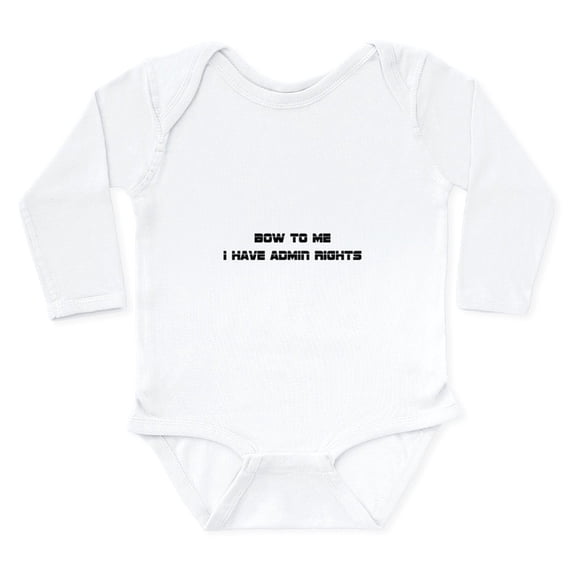 CafePress - Admin Rights Body Suit - Long Sleeve Cotton Baby Bodysuit