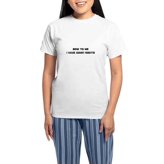 CafePress - Admin Rights Pajamas - Women's Short Sleeve Print T-Shirt and Pants Light Cotton Pajama Set