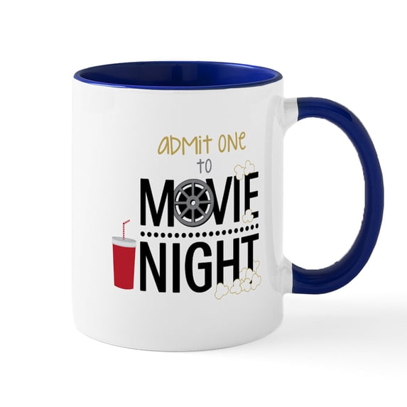 CafePress - Admit One Movie Mugs - 11 oz Ceramic Mug - Novelty Coffee Tea Cup