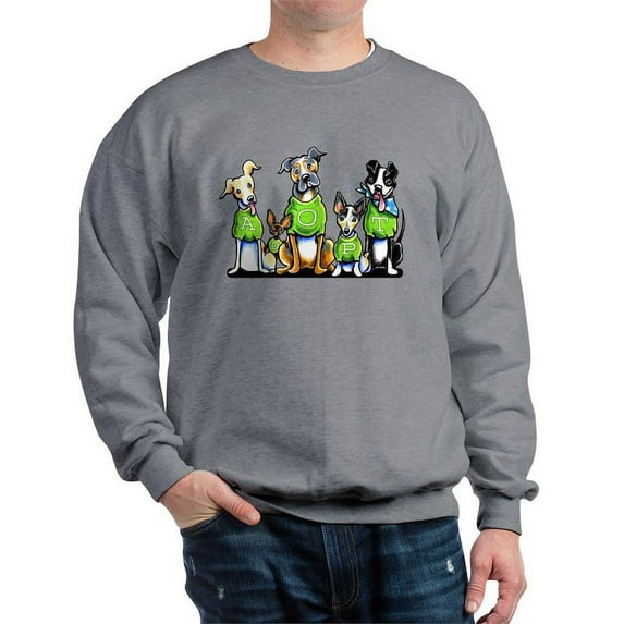 CafePress - Adopt Shelter Dogs Sweatshirt - Crew Neck Sweatshirt
