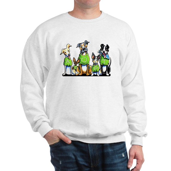 CafePress - Adopt Shelter Dogs Sweatshirt - Crew Neck Sweatshirt