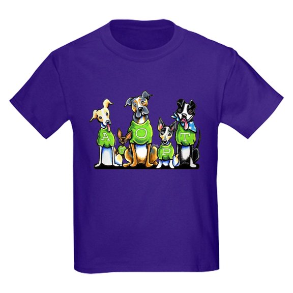 CafePress - Adopt Shelter Dogs T Shirt - Dark T-Shirt Kids XS-XL