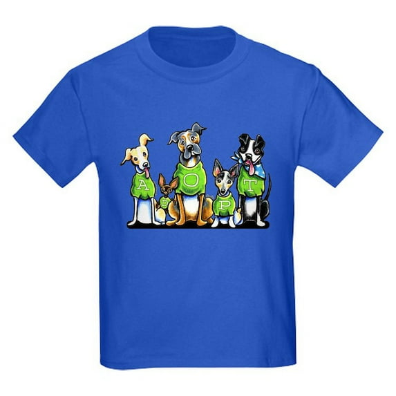 CafePress - Adopt Shelter Dogs T Shirt - Dark T-Shirt Kids XS-XL