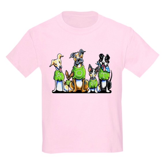 CafePress - Adopt Shelter Dogs T Shirt - Light T-Shirt Kids XS-XL