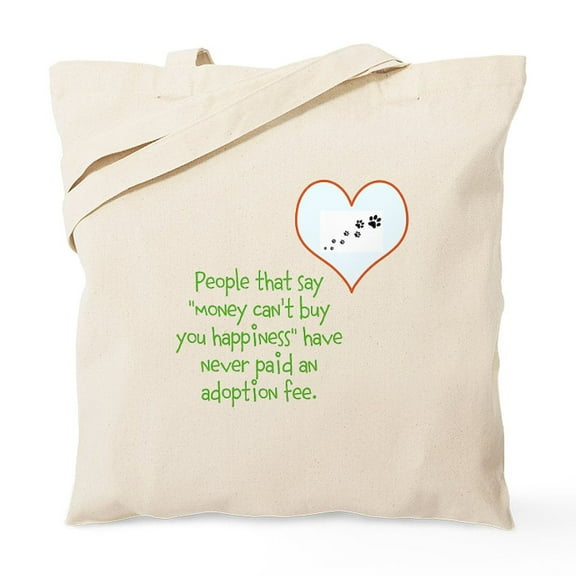 CafePress - Adoption Happiness Tote Bag - Unisex Canvas Tote Bag, Beige, 1-Piece