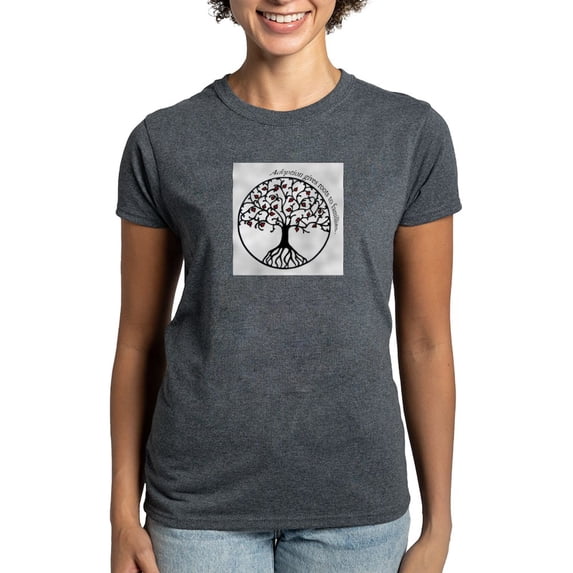 CafePress - Adoption Roots T Shirt - Women's Traditional Fit Dark T-Shirt
