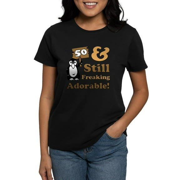 CafePress - Adorable 50Th Birthday Women's Dark T Shirt - Women's Traditional Fit Dark T-Shirt