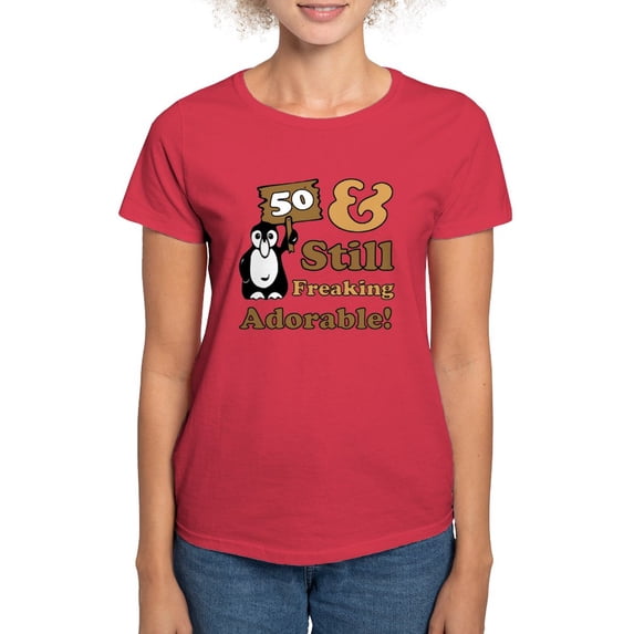 CafePress - Adorable 50Th Birthday Women's Dark T Shirt - Women's Traditional Fit Dark T-Shirt