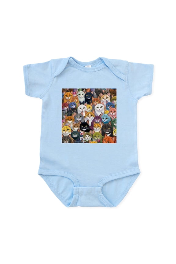 - Adorable And Curious Cats Fantasy Body Suit - Baby Light Bodysuit, Size Newborn - 24 Months