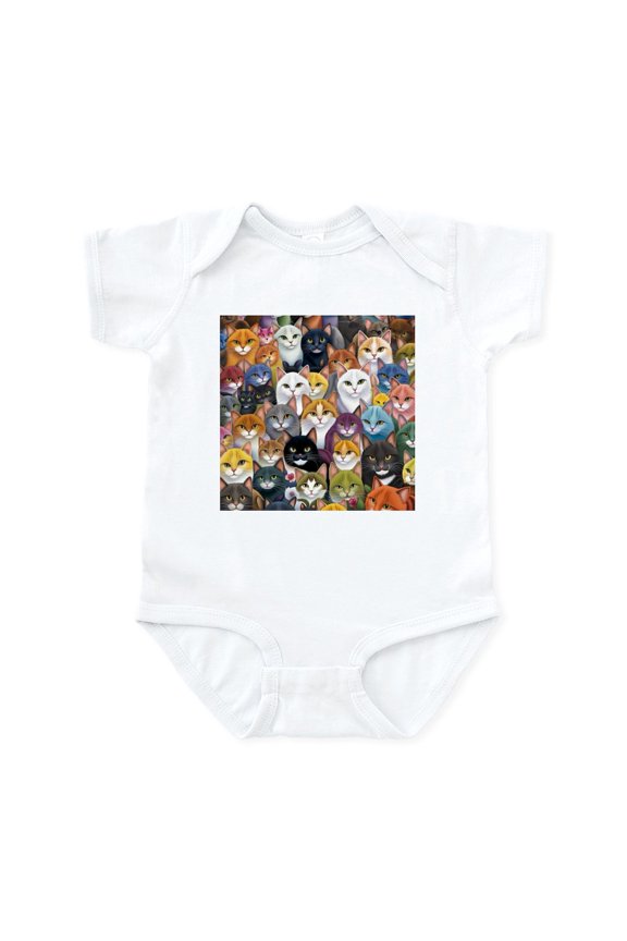 - Adorable And Curious Cats Fantasy Body Suit - Baby Light Bodysuit, Size Newborn - 24 Months