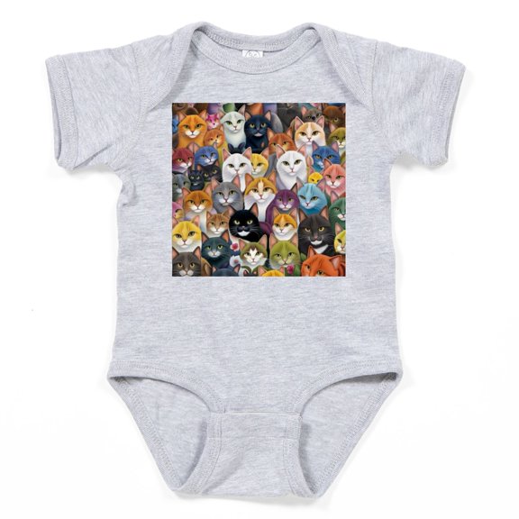 CafePress - Adorable And Curious Cats Fantasy Body Suit - Cute Infant Bodysuit Baby Romper - Size Newborn - 24 Months