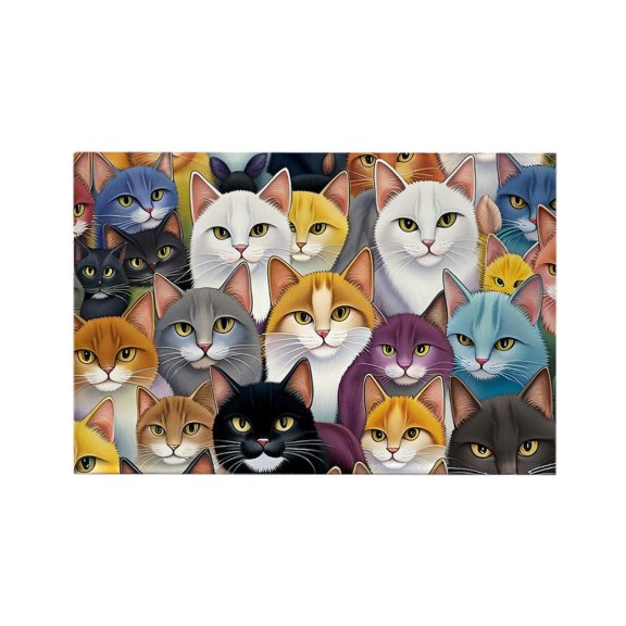 CafePress - Adorable And Curious Cats Fantasy Magnets - Rectangle Magnet, 2"x3" Refrigerator Magnet