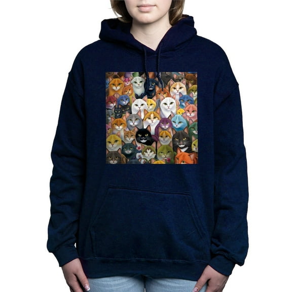 CafePress - Adorable And Curious Cats Fantasy Sweatshirt - Pullover Hoodie, Classic & Comfortable Hooded Sweatshirt
