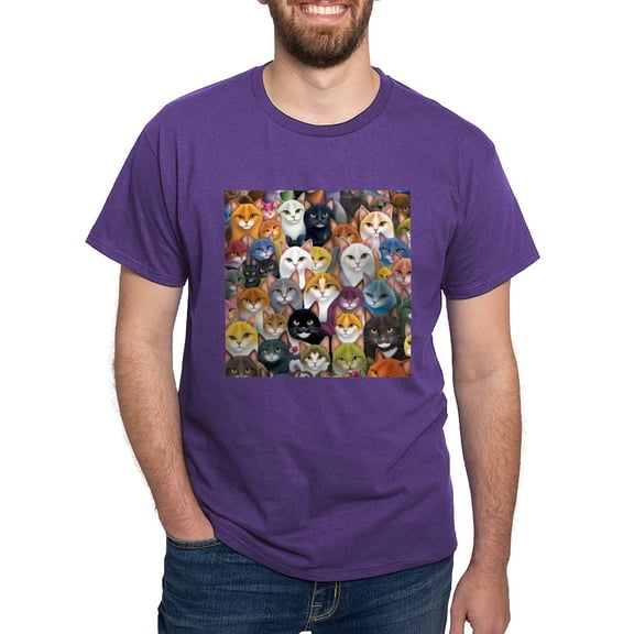 CafePress - Adorable And Curious Cats Fantasy T Shirt - Men's Classic Graphic Cotton T-Shirt