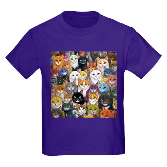 CafePress - Adorable And Curious Cats Fantasy T Shirt - Dark T-Shirt Kids XS-XL
