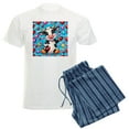 thumbnail image 1 of CafePress - Adorable Cow Has Hearts Pajamas - Men's Light Loose Fit Cotton Pajama Set, 1 of 7