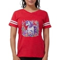 thumbnail image 1 of CafePress - Adorable Floral Unicorn T Shirt - Womens Football Shirt, 1 of 4