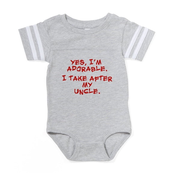CafePress - Adorable Uncle - Cute Infant Baby Football Bodysuit