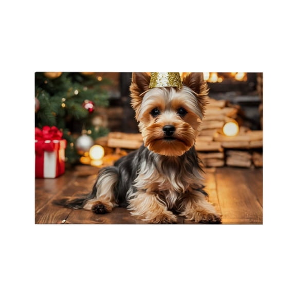 CafePress - Adorable Yorkshire Terrier Yorke Christmas Magnets - Rectangle Magnet, 2"x3" Refrigerator Magnet