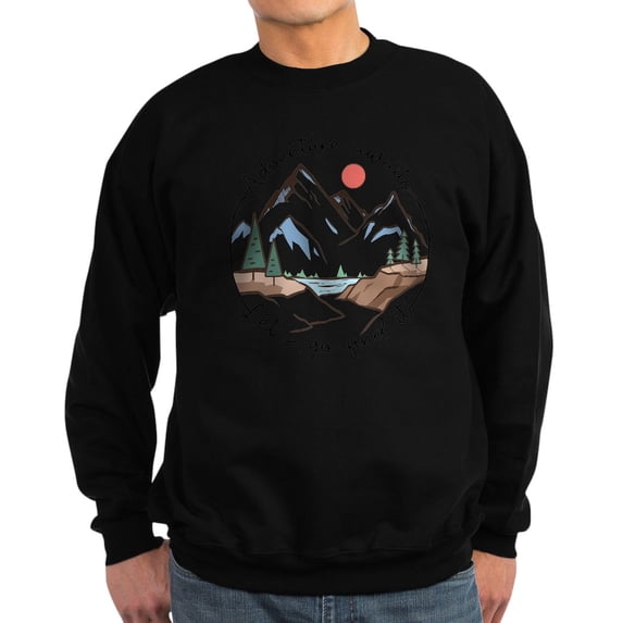 CafePress - Adventure Awaits Let'S Go Find It Sweatshirt - Classic Crew Neck Sweatshirt